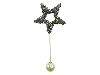 PUFFED PATCHES SHAPE 37 STAR MULTICOLOR CRYSTAL ROCK WITH CREAMPEARL PEARL