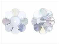 SWAROVSKI 3700 BUTTON FLOWER 12 CRYSTAL AB PACK 24 PCS.