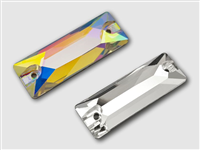 RECTANGLE MM 9x25,5 CRYSTAL AURORA BOREALE