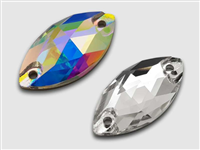 LUXURY OVAL 9X18 MM CRYSTAL AURORA BOREALE