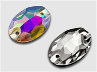 LUXURY ELLIPSE 11X16 MM CRYSTAL AURORA BOREALE