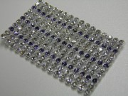 CRYSTAL MESH SS10 CRYSTAL/TANZANITE FERRULE SILVER