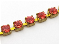 SWAROVSKI 127004 CUPCHAINS PP14 PADPARADSCHA NO PLATING 1 MT.