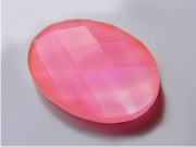 FACETED CABOCHON FLUO OVAL MM 13X18  PINK