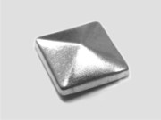 CONVEX STUD "B" PYRAMID 10X10 MM SILVER