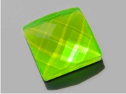 FACETED CABOCHON FLUO SQUARE MM 12X12  GREEN
