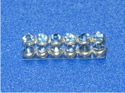 CRYSTAL MESH SS10 SAPPHIRE FERRULE SILVER