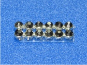 CRYSTAL MESH SS10 HEMATITE FERRULE SILVER