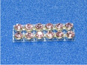 CRYSTAL MESH SS10 LIGHT ROSE FERRULE SILVER