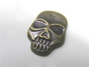 CONVEX STUD "B" SKULL 8X12 MM BROWN