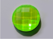FACETED CABOCHON FLUO ROUND MM 10  GREEN