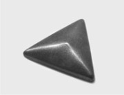 CONVEX METALLIC STUDS B PYRAMID TRIANGLE 10X10 MM HEMATITE