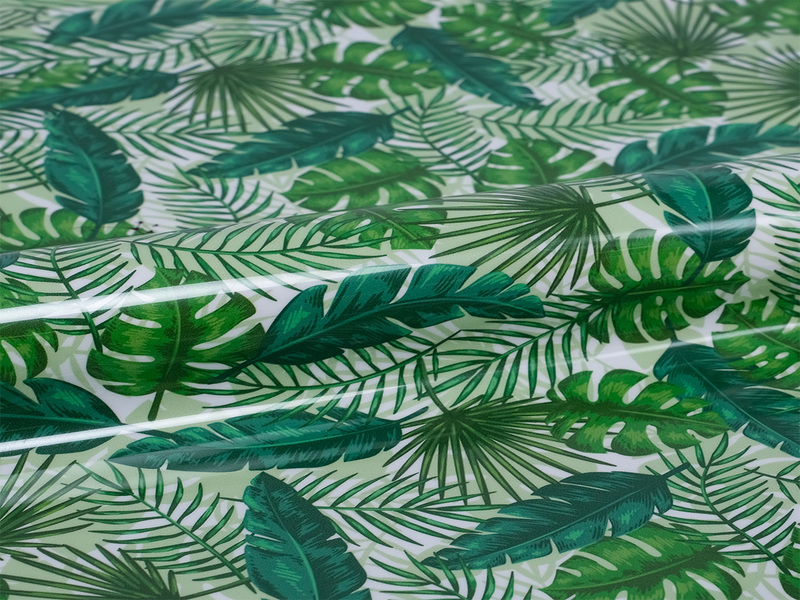 5 mt of EASYPATTERNS PLUS TROPICAL LEAVES. Heat transfer roll SISER