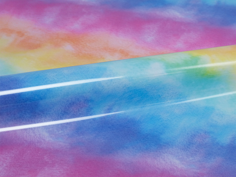 5 mt di EASYPATTERNS PLUS WATERCOLOR RAINBOW. Thermo transferable vinyl rols SISER