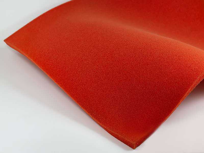 SILICON RUBBER foamed 100x130 cm ULTRA SOFT ORANGE