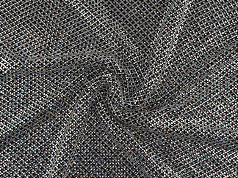 BLACK ELASTIC NETWORK PANEL FULL RHINESTONE SS4 CRYSTAL