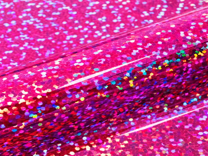1 mt di HOLOGRAPHIC H0008 FUCHSIA. Foglio termo trasferibile in poliuretano SISER