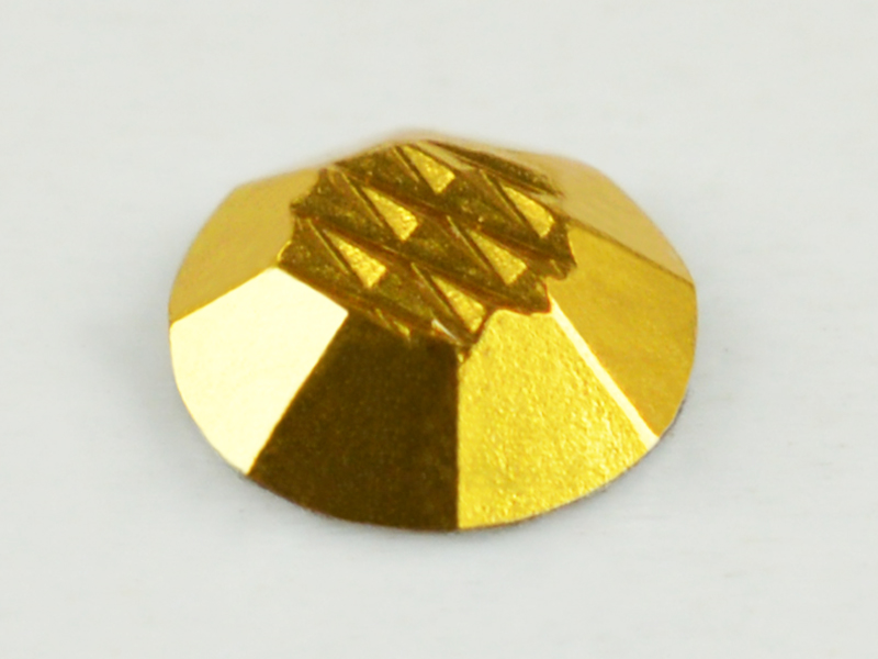 RHINESTUD CHECK 4 MM GOLD