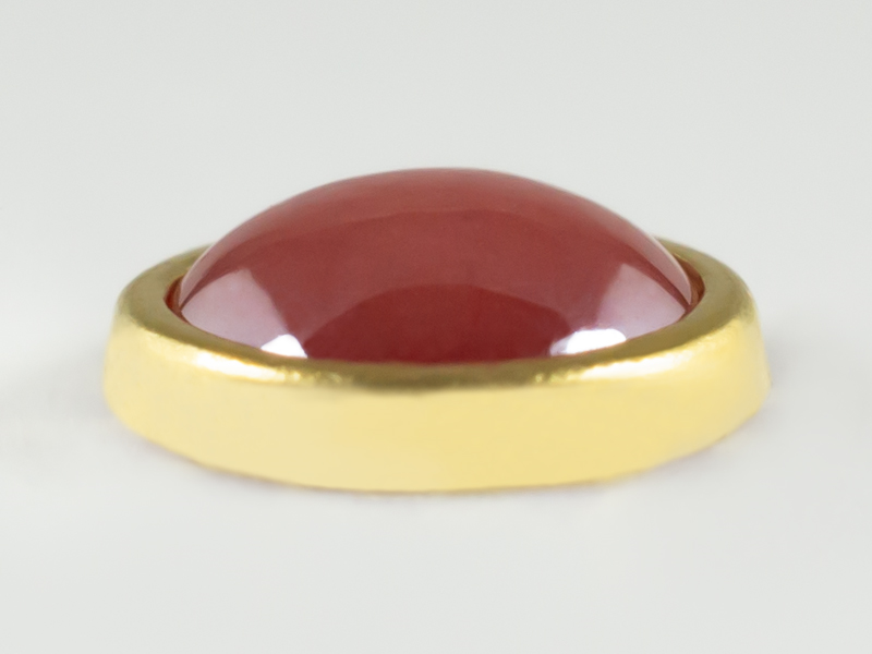 STRASS CERAMICA TONDO 6 MM COLORE 30 SCARLET GHIERA ORO