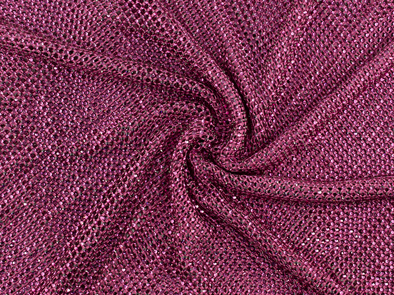 CYCLAMEN ELASTIC NETWORK PANEL WITH RHINESTONE SS16 FUCHSIA