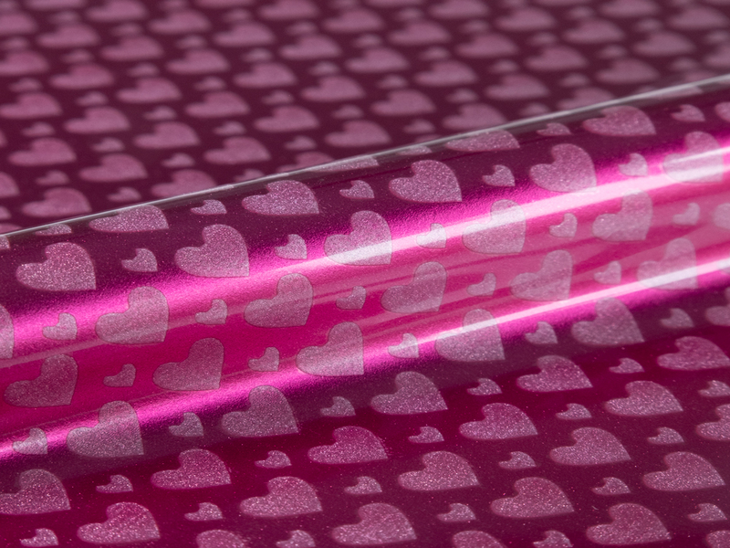 N°1 ROTOLINO 30x50 di LASERLUX LOVE POP. Rotolino termo trasferibile in vinile SISER