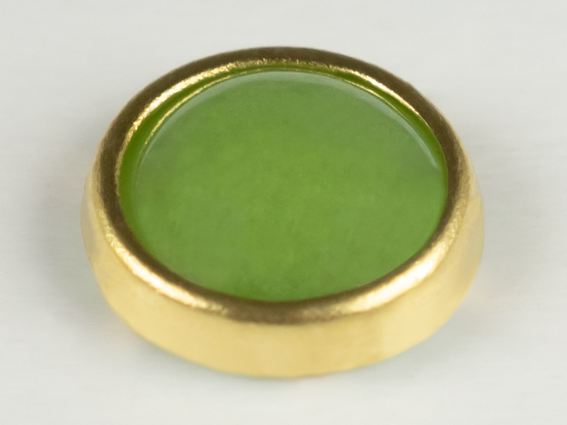 CERAMIC STONE H.F. ROUND 6 MM COLOR 19 ERINITE GOLD RIM