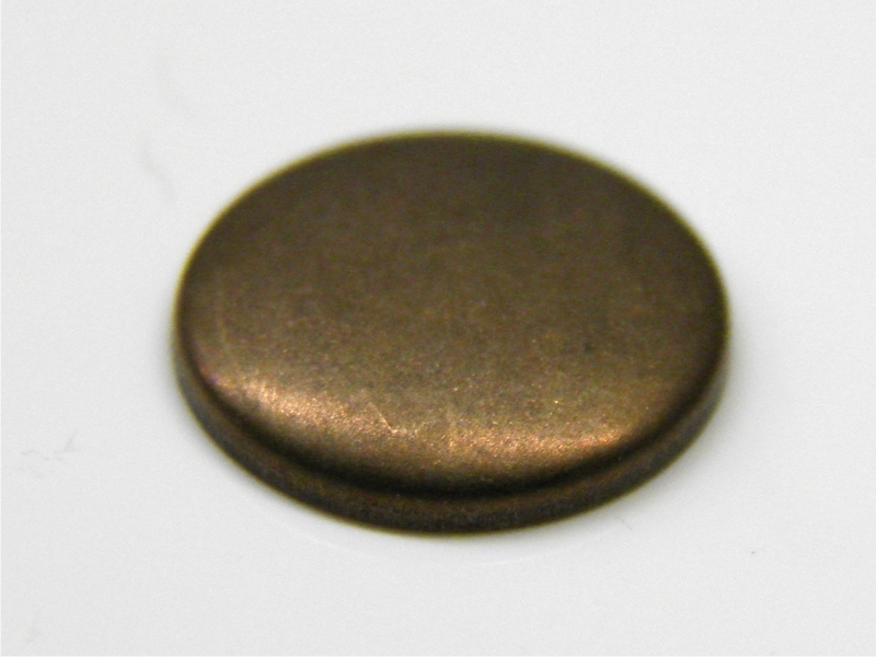 BORCHIA METALLICA CONVESSA "B" ALU CONVEX TOP ROUND 8 MM ANTIQUE GOLD