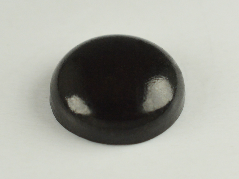 BORCHIA METALLICA CONVESSA "B" ALU CONVEX TOP ROUND 12 MM BLACK