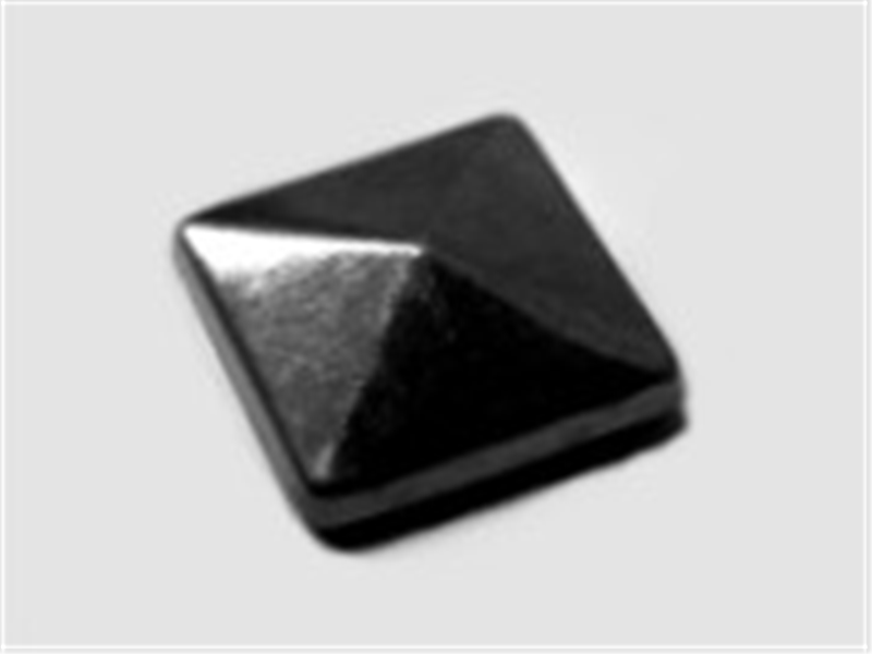 BORCHIA METALLICA CONVESSA "B" ALU CONVEX PYRAMID SQUARE 5x5 MM MATTE BLACK