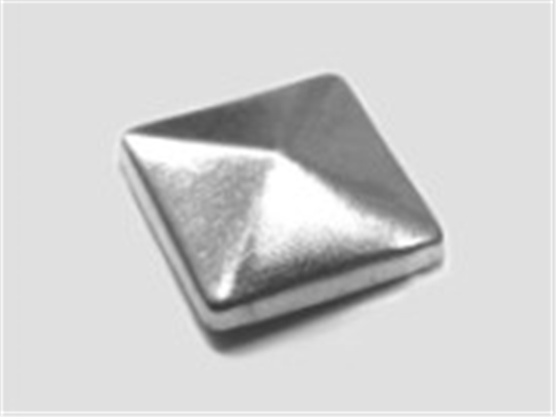 BORCHIA METALLICA CONVESSA "B" ALU CONVEX PYRAMID SQUARE 5x5 MM SILVER