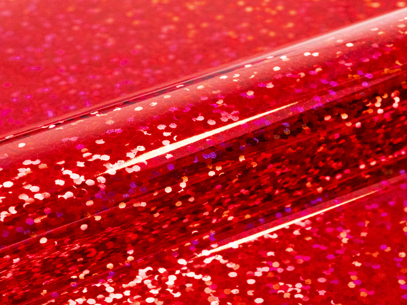 1 mt di HOLOGRAPHIC H0007 RED. Foglio termo trasferibile in poliuretano SISER