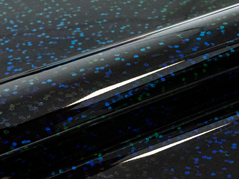 1 mt di HOLOGRAPHIC H0019 BLACK. Foglio termo trasferibile in poliuretano SISER