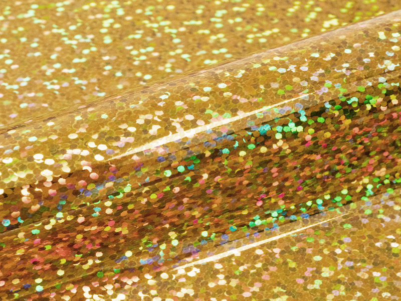 1 mt di HOLOGRAPHIC H0020 GOLD. Foglio termo trasferibile in poliuretano SISER