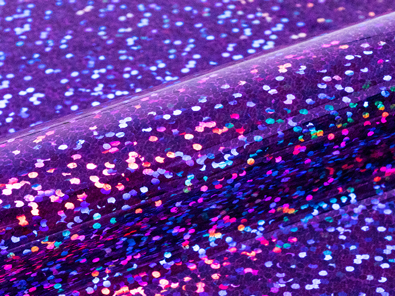 1 mt di HOLOGRAPHIC H0015 PURPLE. Foglio termo trasferibile in poliuretano SISER