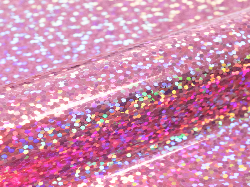 1 mt di HOLOGRAPHIC H0031 LIGHT PINK. Foglio termo trasferibile in poliuretano SISER