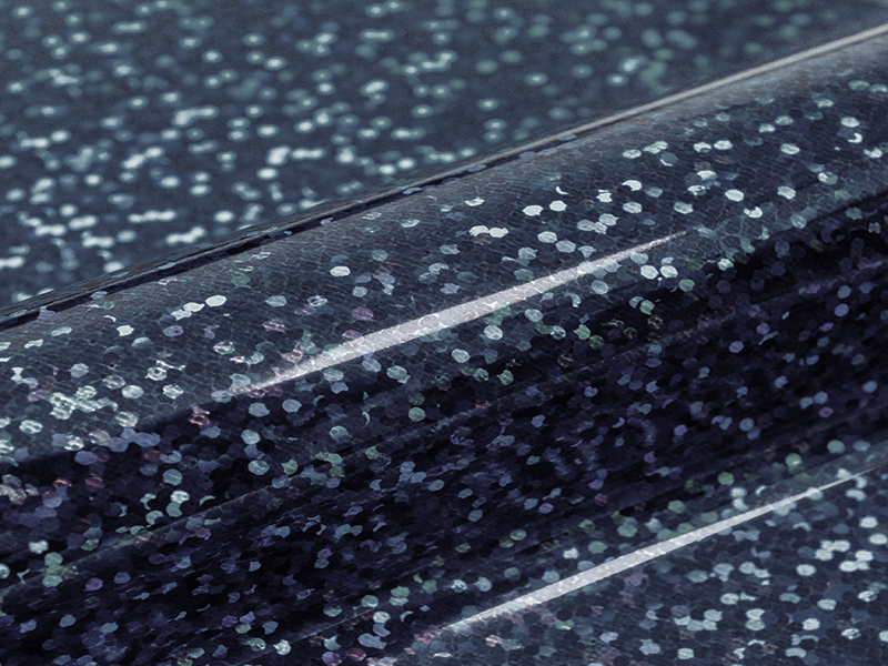 1 mt di HOLOGRAPHIC H0014 NAVY BLUE. Foglio termo trasferibile in poliuretano SISER