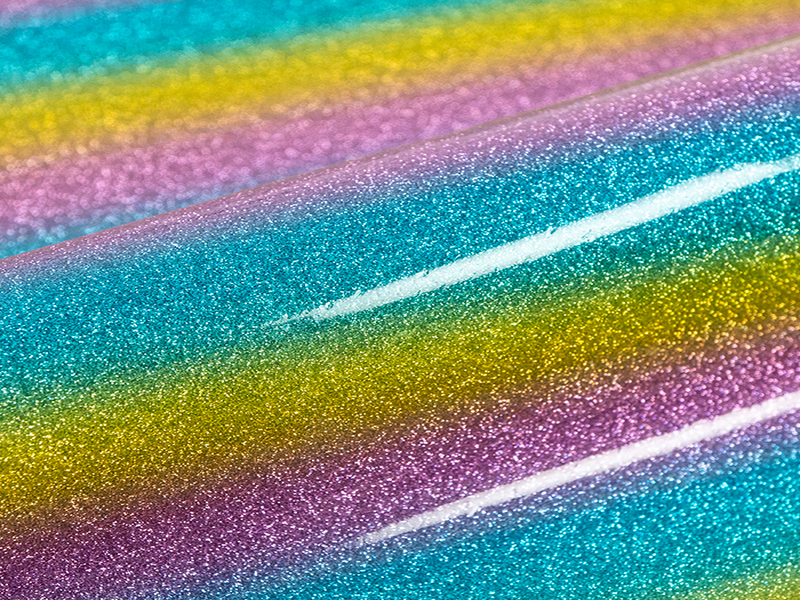 1 m of TWINKLE TW0090 RAINBOW. Thermo transferable polyurethane sheet SISER