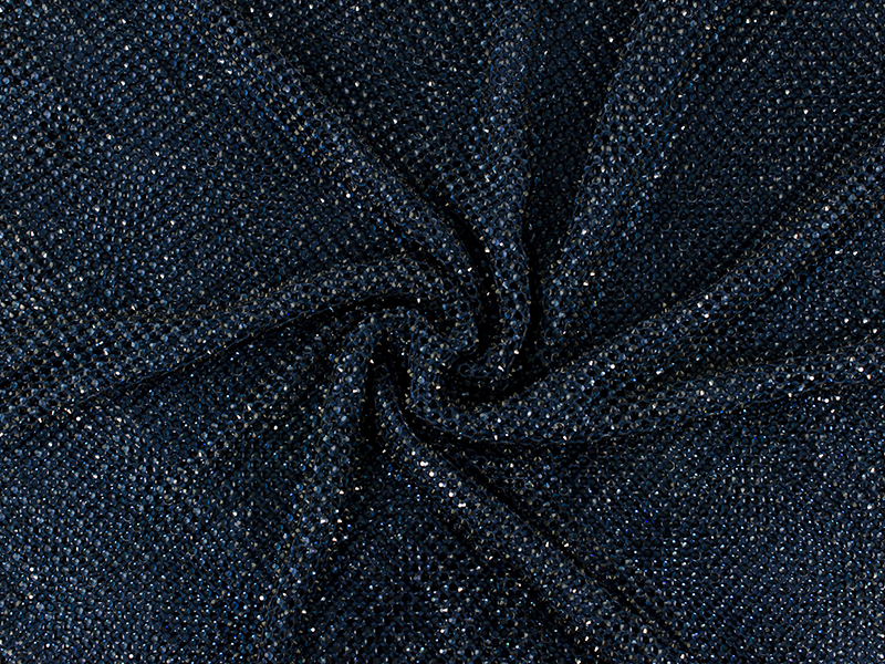 BLUE NAVY ELASTIC NETWORK PANEL WITH RHINESTONE SS16 MONATANA