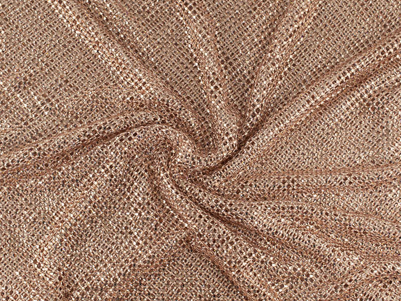 PANNELLO DI RETE ELASTICA PESCA CON STRASS SS16 LIGHT PEACH