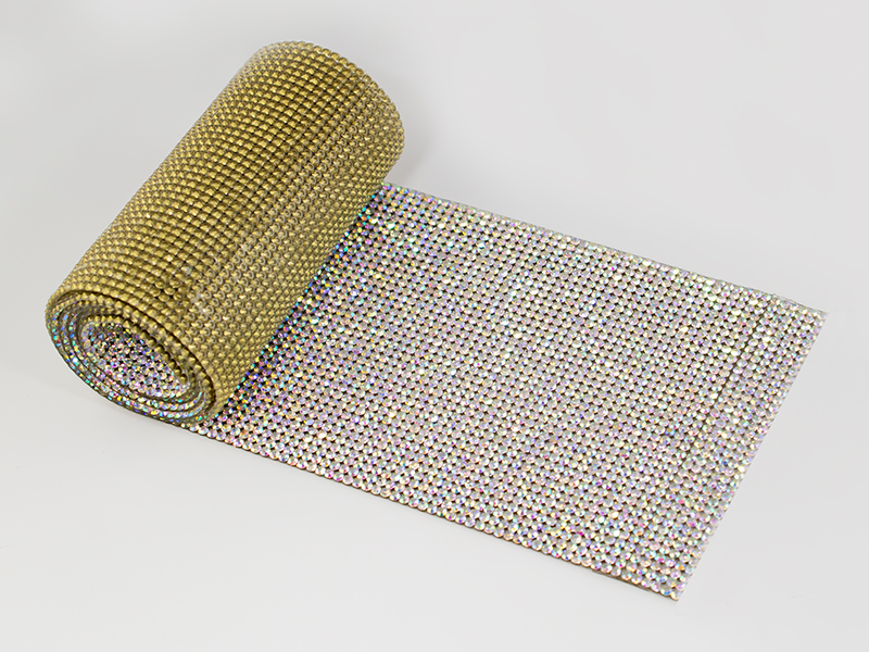 5 MT. CRYSTAL MESH SS12 CRYSTAL AB full roll