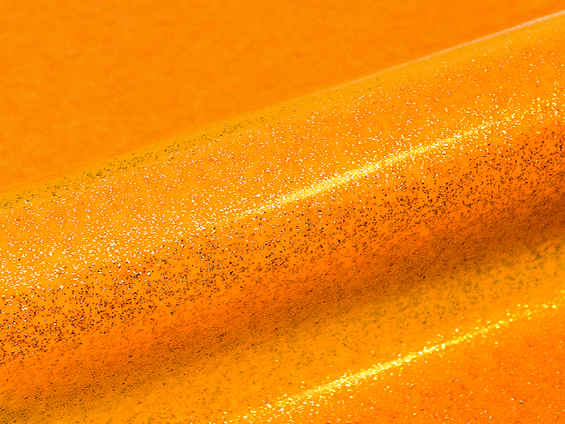 5 mt of SPARKLE SK0006 SUNSET ORANGE. Thermo transferable vinyl roll SISER