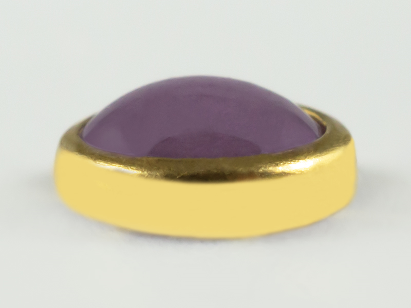 CERAMIC STONE ROUND 6 MM COLOR 9 VIOLET GOLD RIM