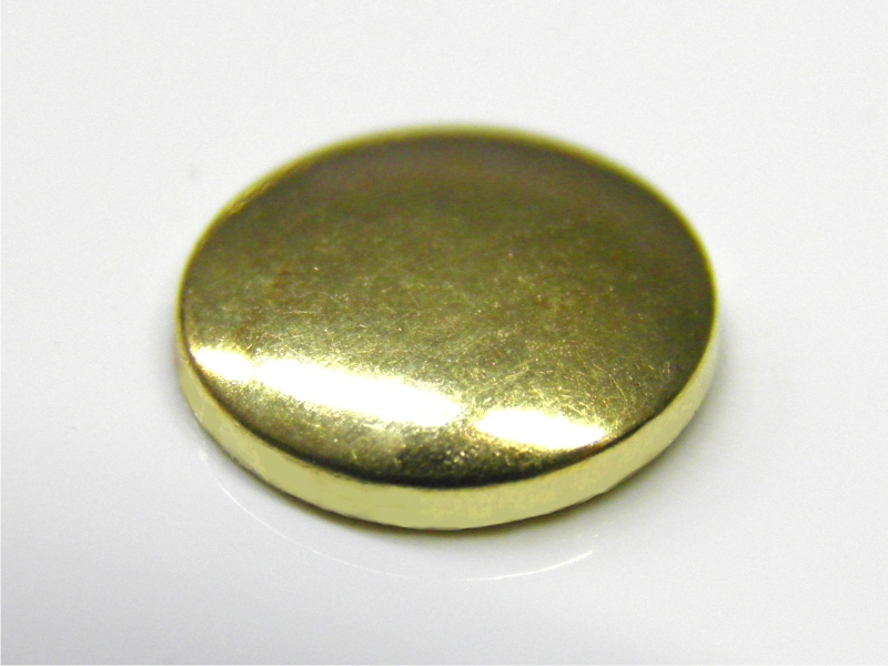 BORCHIA METALLICA CONVESSA "B" ALU CONVEX TOP ROUND 5 MM GOLD