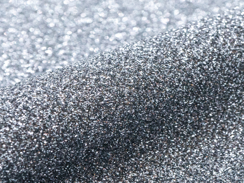1 m of  GLITTER G0061 SILVER BLACK. Thermo transferable vinyl sheet SISER