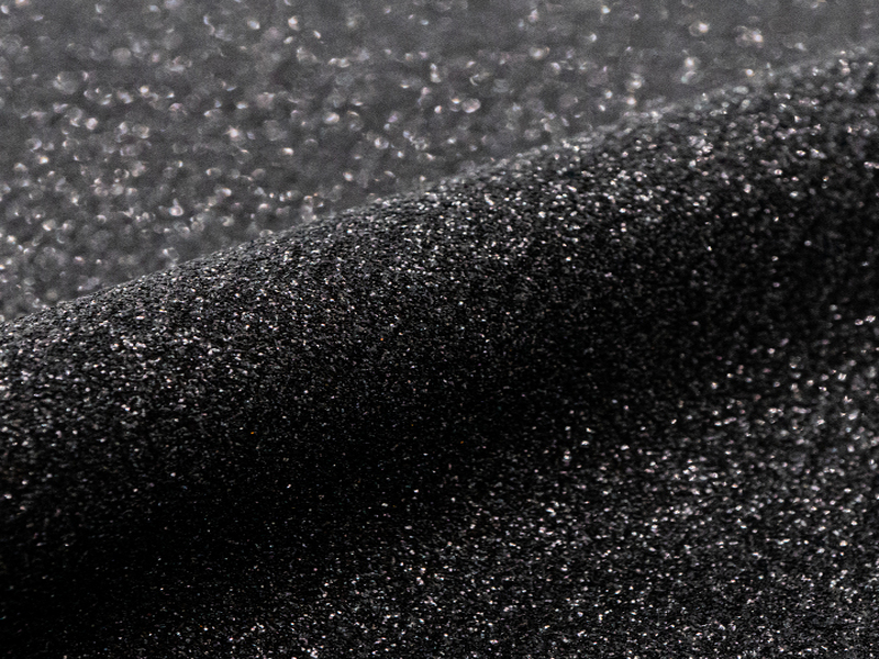 1 m of  GLITTER G0019 BLACK. Thermo transferable vinyl sheet SISER