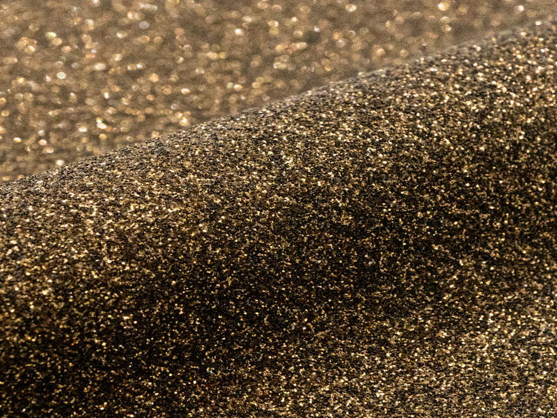 1 m of  GLITTER G0076 BLACK GOLD. Thermo transferable vinyl sheet SISER