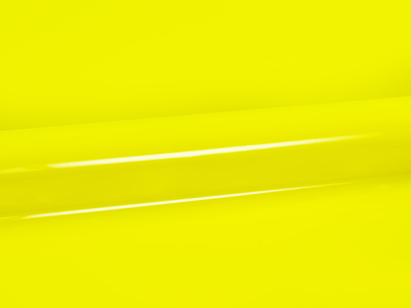 1 mt of P.S. FILM A0022 FLUORESCENT YELLOW. Thermo transferable vinyl sheet SISER