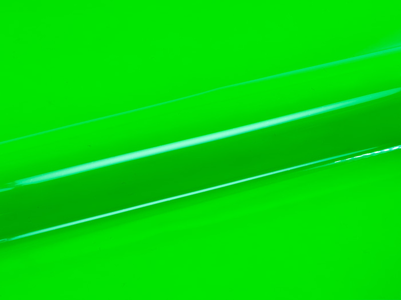 1 mt of P.S. FILM A0026 FLUORESCENT GREEN. Thermo transferable vinyl sheet SISER