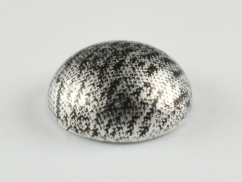 CONVEX STUD "A" ROUND 6 MM STRIPED SILVER