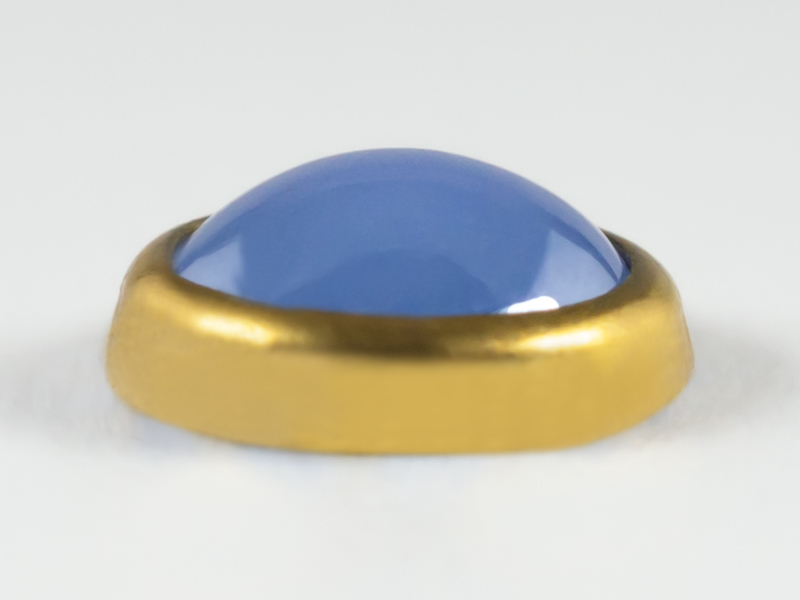 CERAMIC STONE ROUND 4MM COLOR 17 TURQUOISE GOLD RIM